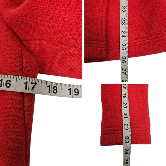 J. Crew Red Double Breasted Peacoat Stadium Cloth by Nello Gori - Picture 11 of 12